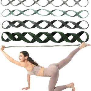 VRTX Stretch Straps for Exercise | Yoga & Pilates Stretching Bands w/ 7 Loops | Resistance Bands for Fitness Workout, Home Gym, Physical Therapy | Soft Cloth, Durable