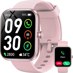 Smart Watch with Alexa Built-in‌, 1.83″ HD Fitness Tracker with Bluetooth Calls/Messages, IP68 Waterproof, 120+ Sports Modes, 24/7 Heart Rate/Sleep Smartwatch Compatible with iOS/Android