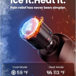 BOB AND BRAD X6 Pro Max Massage Gun with Heat-Cold and Metal Head Therapy, Percussion Deep Tissue Massager Gun for Athletes, Electric Muscle Massage Gun with 6 Replacements