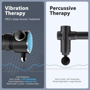 HYAKO Pro R1 Therapy Massager – Handheld Deep Tissue Vibration Massager for Full Body Pain Relief & Fascial limitation & Treats Sensitive Areas | Pressure Point Massage Tool (Upgraded)-Blue