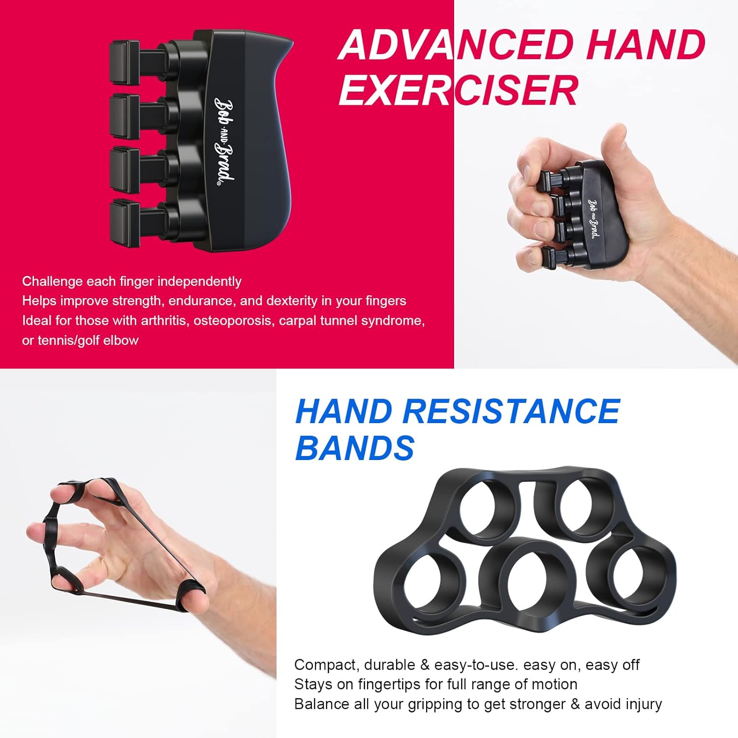 BOB AND BRAD C2 Pro Massage Gun and Hand Grip Strengthener Kit with Counter - Image 9