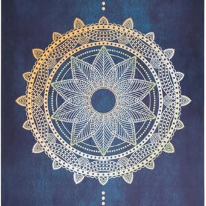 Yvonne Mandala Majesty Yoga Mat – 4mm (1/6”) Thick, Non-Slip, Eco-Friendly Natural Rubber, Ultra Grip, Durable & Sweat-Resistant for Home, Studio & Hot Yoga – Free Carrying Strap Included