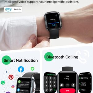 Smart Watches for Women and Men – 2025 New Smart Watch with 3 ATM Waterproof 1.83″ Display 120+Sports,Fitness Tracker for iPhone Android Phone,Alexa,Call&Notification Alerts,Heart Rate&Sleep Monitor