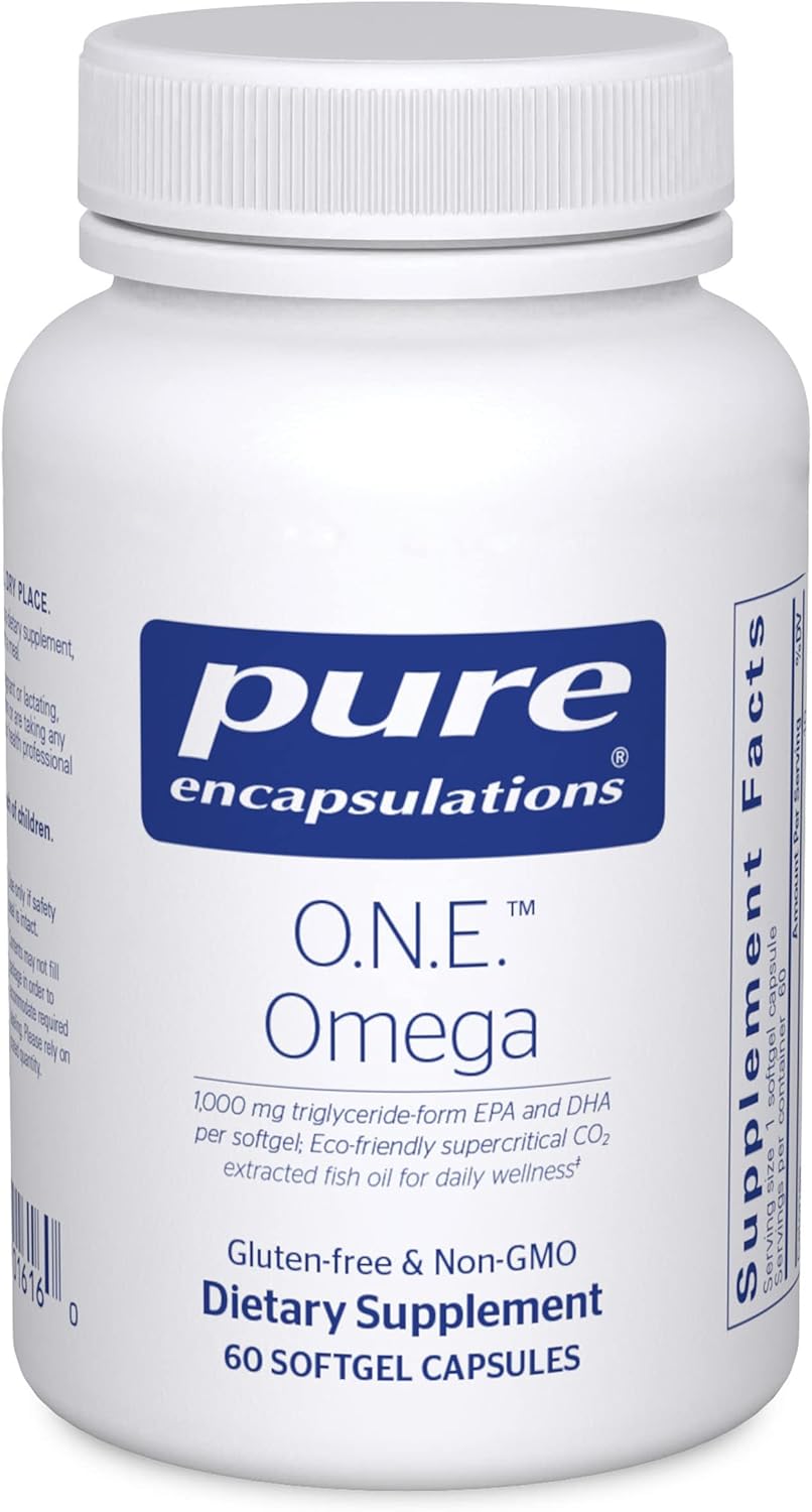 Pure Encapsulations O.N.E. Omega - Fish Oil Supplement for Heart Health, Joints, Skin, Eyes, and Cognition* - Fish Oil Concentrate with EPA and DHA - 60 Softgel Capsules