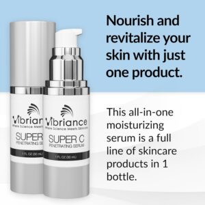 Vibriance Super C Serum for Mature Skin – All-in-One Vitamin Formula Hydrates, Firms, Lifts, Smooths, Targets Age Spots, Wrinkles, 1 fl oz – Pack of 3