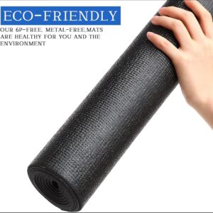 Yilloog 20 Pcs Yoga Mat Non Slip Exercise Workout Mat with Strap for Women Gym Fitness Home Supplies, 72 x 24 Inch