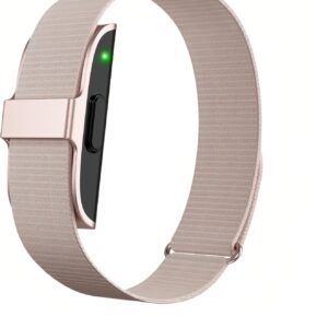 Smart Health Wristband, Screenless Smart Bracelet, Pedometer, Wearable Activity and Fitness Tracker, Free App, IP68 Waterproof (Rose Gold)