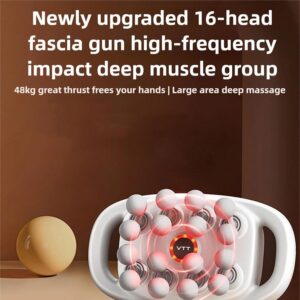 Evasea Massager,Evasea Revive – 16-Drive 8-Head Massage Gun Set,Portable 16 Heads Massage Gun Deep Tissue with 3 Modes & 30 Intensities,for Back,Shoulders,Legs,Foot,Body Muscle Pain Relief (16 Head)
