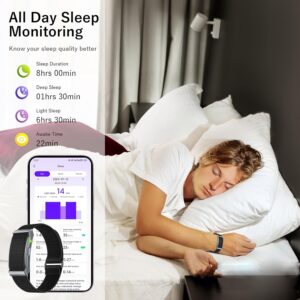 Smart Health Wristband & Armband Set, Screen-Free Minimalist Design Bracelet, Nylon Breathable Fitness Tracker, 24/7 Heart Rate/SpO2/Sleep Monitor, 100+ Sports Modes, IP68 Waterproof