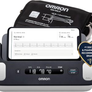 OMRON 2-in-1 Upper Arm Blood Pressure Monitor & 1-Lead EKG Monitor – Clinically Validated Blood Pressure Arm Cuff & Machine – Use OMRON Connect App