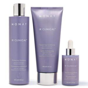 MONAT IR Clinical System – Complete Hair Care Restoration Kit with Thickening Shampoo, Conditioner & Thinning Defense Serum – Strengthens, Protects, & Revives Hair for Thicker, Fuller-Looking Results