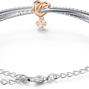 SWAROVSKI Lifelong Heart Necklace, Earrings, and Bracelet Crystal Jewelry Collection, Rose Gold & Rhodium Tone Finish