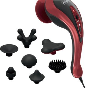 Wahl Clipper Deluxe Heated Therapy Corded Handheld Rotary Massage Kit, 8 Unique Attachments for Back, Neck, Leg, Hand Massage, FSA Eligible, Model 4344