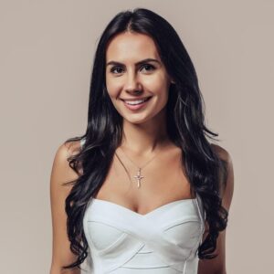 Iefil Cross Necklace for Women – 925 Sterling Silver Heart Cross Necklace Birthstone Jewelry Gifts for Women Wife Mom Girlfriend