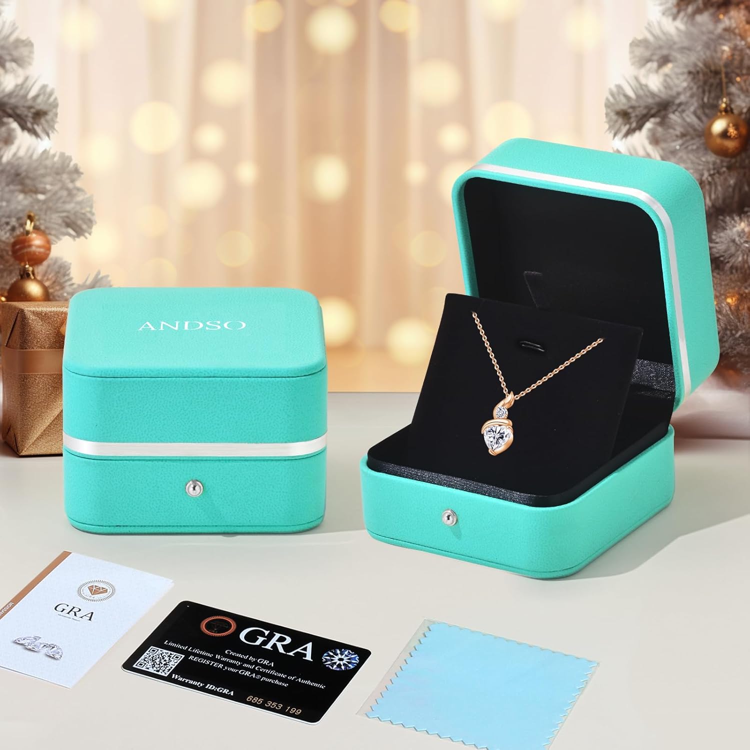 Moissanite Heart Pendant Necklaces for Women,925 Sterling Silver Gold Plating Necklace with Birthstone,Ideal Anniversary Present or Birthday Christmas Valentine Engagements Mothers Day Jewelry Gifts for Mom Wife Her Girlfriend - Image 6