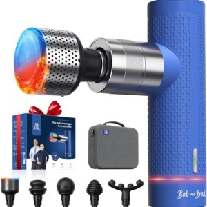 BOB AND BRAD A7 Pro Massage Gun with Heat and Cold Therapy, 11mm Amplitude Mini Massage Gun Deep Tissue Portable, Professional Muscle Massager for Pain Relief, Gift for Dad Mom