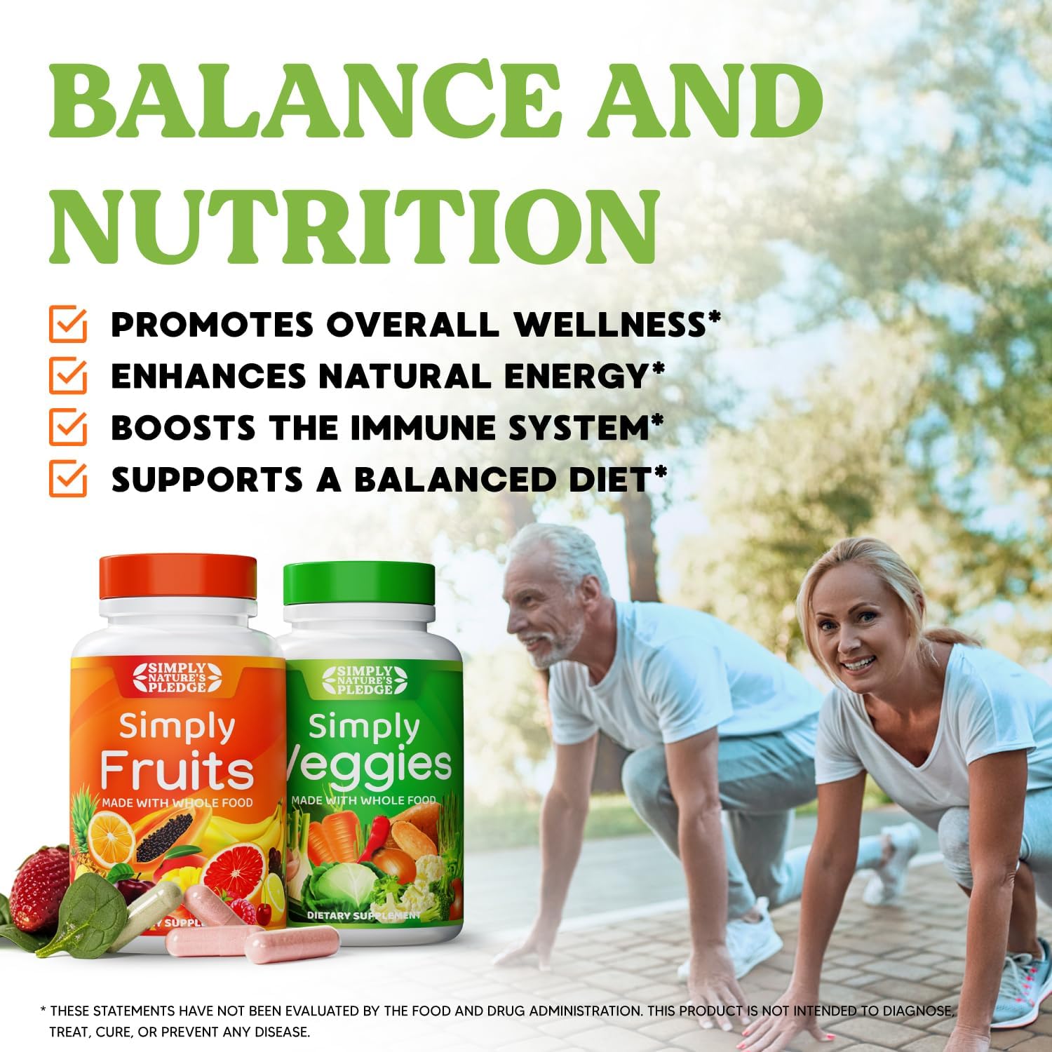 Simply Nature's Pledge - Packed with 42 Different Fruits & Vegetables - 2-Month Supply - Made with Real, Non-GMO Whole Foods - Supports Energy & Overall Wellness - Soy-Free - 360 Capsules - Image 9