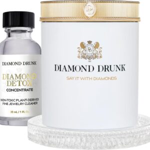 Collections – Non-Toxic, Fine Jewelry Cleaning Kit for Diamond, Gold, & Platinum Rings & More – Months Supply of Safe, Sustainable Cleaner to Restore Shine – Patented Bauble Basket & Reusable Vessel