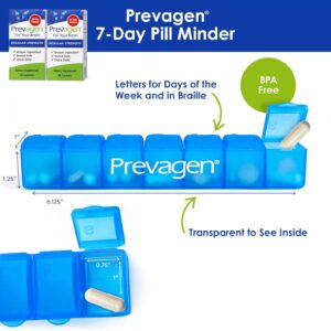 Prevagen Regular Strength – 60 Capsules (2-Pack of 30 Pills) with 7-Day Pill Minder | Formulated for Your Brain | 10mg of Apoaequorin Plus Vitamin D3