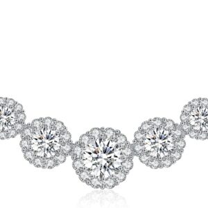 Smile Pendant Necklace for Women Moissanite Lab-Created Gem Jewelry for Women I Love You Wedding Anniversary Birthday Christmas Valentine Engagements Mothers Day for Wife Her Girlfriend Mom Daughter