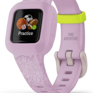 Garmin vivofit jr. 3, Fitness Tracker for Kids, Includes Interactive App Experience, Swim-Friendly, Up To 1-year Battery Life, Lilac Floral