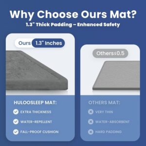 Baby Play Mat for Floor,1.3″ Thick Memory foam Tummy Time Mat,Soft Coral Velvet Nursery Rug,Extra Large Non Slip Crawling Mats for Toddlers,Infants,kids,Yoga Mats & Tatami Style for Living Room(Dark Gray)