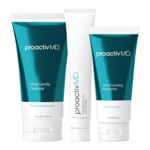 ProactivMD Adapalene Gel Acne Kit – with Adapalene Gel Acne Treatment, Green Tea Face Cleanser, and Moisturizer with Hyaluronic Acid- 90 Day Kit