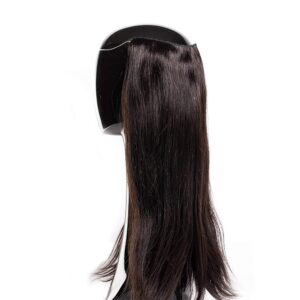 Haircare Halo Style Hair Extensions #1B Black | 100% Remy Human Hair | Apply At Home | Easy Clip In Instantly Transforms Look