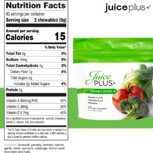JuicePlus+ Fruit, Vegetable & Berry Blend Soft Chews (Chewables) – 30 Plant-Based Ingredients! Vegan Gummies for Kids & Adults – Gluten-Free, Non-GMO, No HFCS – Prepacked 3 pouches (30 Adult Servings Each)