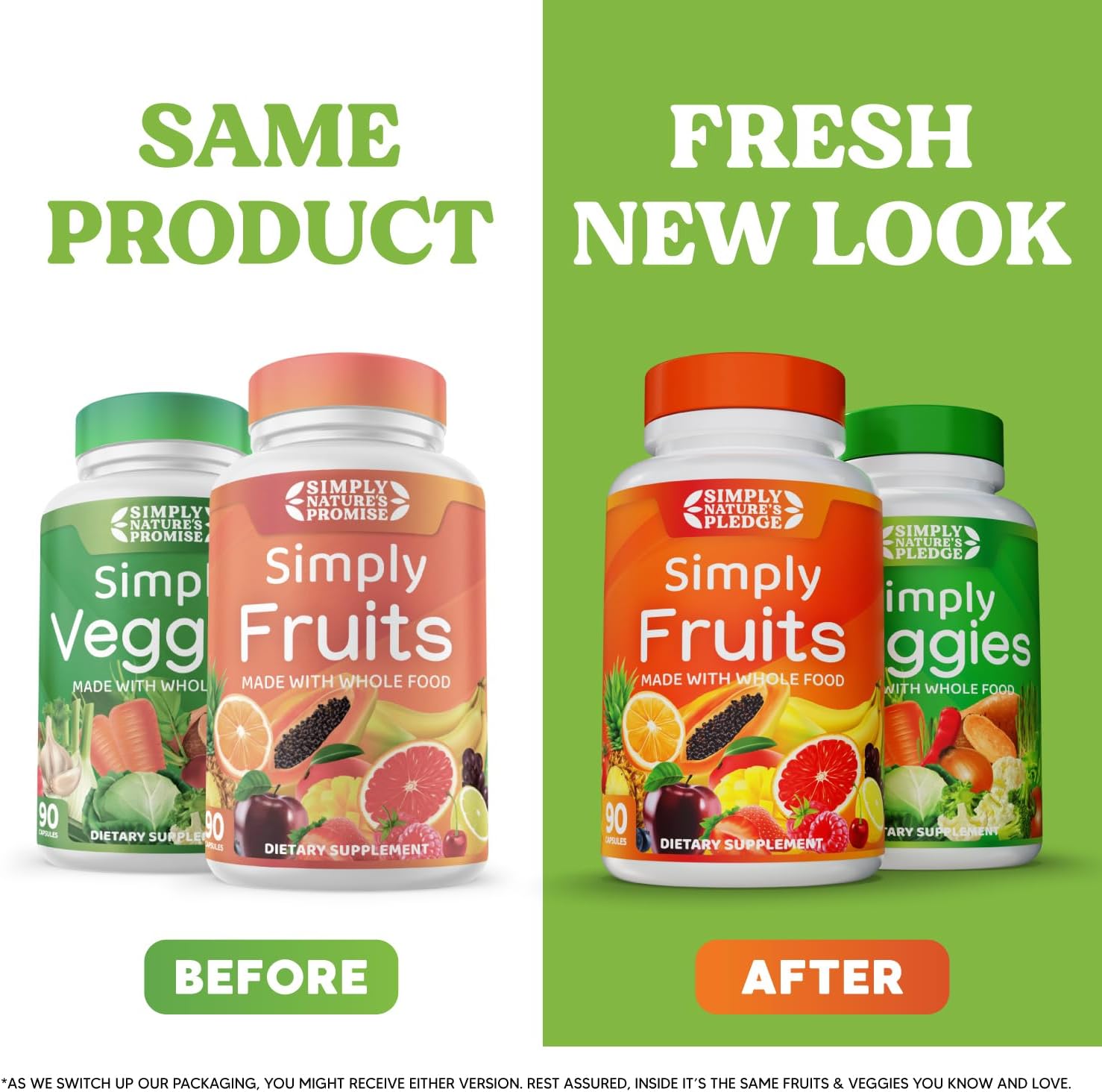 Simply Nature's Pledge - Packed with 42 Different Fruits & Vegetables - 2-Month Supply - Made with Real, Non-GMO Whole Foods - Supports Energy & Overall Wellness - Soy-Free - 360 Capsules - Image 2