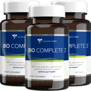 Gundry MD® Bio Complete 3 – Prebiotic, Probiotic, Postbiotic to Support Optimal Gut Health, 30 Day Supply (90 Day Supply)