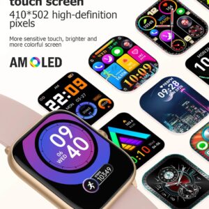 Smart Watches for Women with Blood Pressure, 2.06″ AMOLED Touchscreen, 118 Sports Modes, Fitness Tracker with Heart Rate Sleep Blood Oxygen Monitor, IP68 Waterproof, Compatible with iPhone and Android