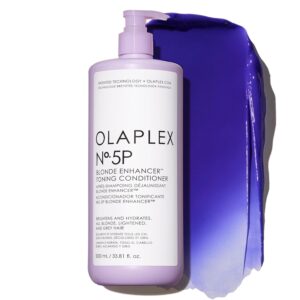 Olaplex Nº.5P Blonde Enhancer Purple Toning Conditioner, Repairs, Hydrates, & Brightens All Blonde, Lightened, & Grey Hair, 1 Liter