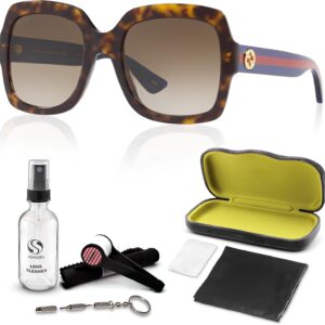 Gucci GG0036SN Designer Fashion Sunglasses – Elegant, Sophisticated & Stylish Rectangular Shape Eyewear W/Luxury eSHADES Kit