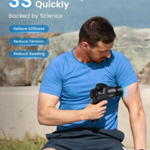 RENPHO Thermacool Massage Gun Deep Tissue with Heat and Cold Head, Handheld Muscle Massager with Carry Case, Percussion Body Muscle Masajeador for Men Women Athletes, Active