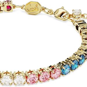 Swarovski Matrix Hoop Earrings, Bracelet, Tack Pin, Multicolored Crystals, Gold-Tone Finish