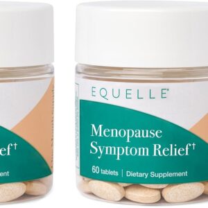 Equelle Multi-Symptom Menopause Relief Supplement for Women, Plant-Based S-Equol, Non-Hormonal & Non-Prescription, Fewer Hot Flashes, More Sleep, Relieves Muscle Aches, 120 Tablets