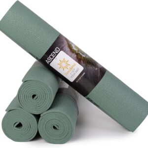 Sunshine Yoga 4 or 10 Pack Ascend Yoga Mat – 72″ x 24″ x 6mm Non-Slip Exercise Mat – Tear-Resistant, Non-Toxic Workout Mats for Pilates, Home, Studio, Fitness, Gym, Training, Floor Stretching