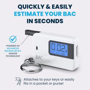 BACtrack Go Keychain Breathalyzer – White (2 Pack) | Ultra-Portable Pocket Keyring Alcohol Tester for Personal Use