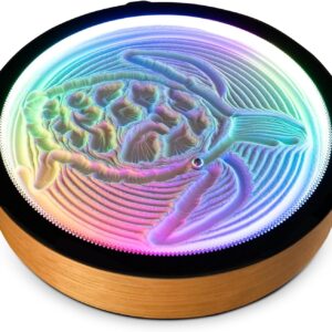 Oasis Mini Kinetic Sand Art, Real Bamboo, Zen Stress Relief, iOS and Android Compatible, with Smart LED Lighting