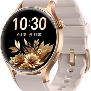 aeac Smart Watch for Women, 1.32” AMOLED Ultra-Clear Screen Activity Trackers with Heart Rate/Sleep/SpO2 Monitor, Smartwatch for iPhone/Samsung/Android, 110+ Sport Modes Waterproof Fitness Watch