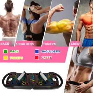 HOTWAVE Portable Home Gym with 16 Fitness Accessories,Pushups Board with Resistance Bands,Ab Roller for Abs Workout,Pilates Bar Kit for Women