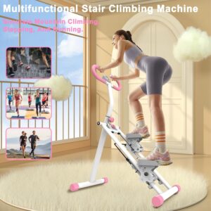 Stair Stepper for Home-Upgrade Vertical Climber Workout Machine for Full-Body Exercise Climber Fitness Equipment with Stable Frame Adjustable Handlebar