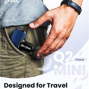 BOB AND BRAD Q2 Mini Massage Gun (Blue) and Electric Heating Pad for Back Neck and Shoulders