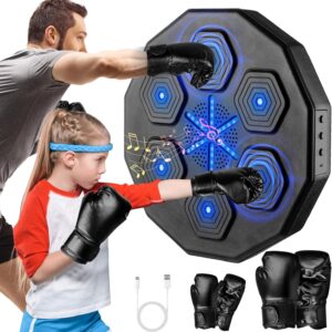 2025 New Music Boxing Machine, Upgraded 2.0 Smart Bluetooth Music Boxing Parent-Child Games, Wall-Mounted Exercise Equipment for Home Exercise