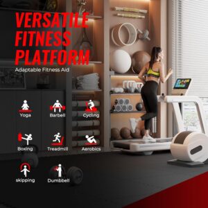 SUPERJARE 0.79” Extra-Thick Exercise Equipment Mats, 18 Pcs 72 Sq Ft Rubber Top Floor Tiles with High Density EVA Foam, Interlocking Gym Flooring for Home Gym, Workout Mat, Black