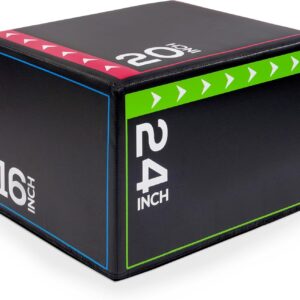 BalanceFrom Foam Plyo Jumping Exercise Box for Home Gym, Multiple Size and Color Options – for Plyometric Jump Training, HIIT Workouts, Step-Ups, Agility Drills and Lower Body Strength