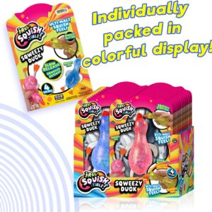 JA-RU Squishy Glitter Ducks (24 Stretchy Duck Toy) Kids Squishy Fidget Toys. Animal Stress Balls. Stress Relief Sensory Toys. Bulk Party Favors Easter Basket Stuffers. 4536-24s, Small