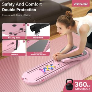 Pilates Board,Foldable Pilates Reformer Sets with Timer,Multifunctional Abdominal Pilates Board for Home Workout Equipment,Portable Ab Board Trainer Pilates Exercise Machine, Pilates Board for Women