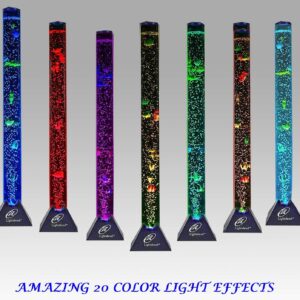 Lightahead Extra Large 4FT LED Bubble Fake Fish Tube – Sensory Aquarium Lamp with 10 Floating Fish & 20 Color Effects – Calming Light for Autism, ADHD, Stress & Anxiety Relief